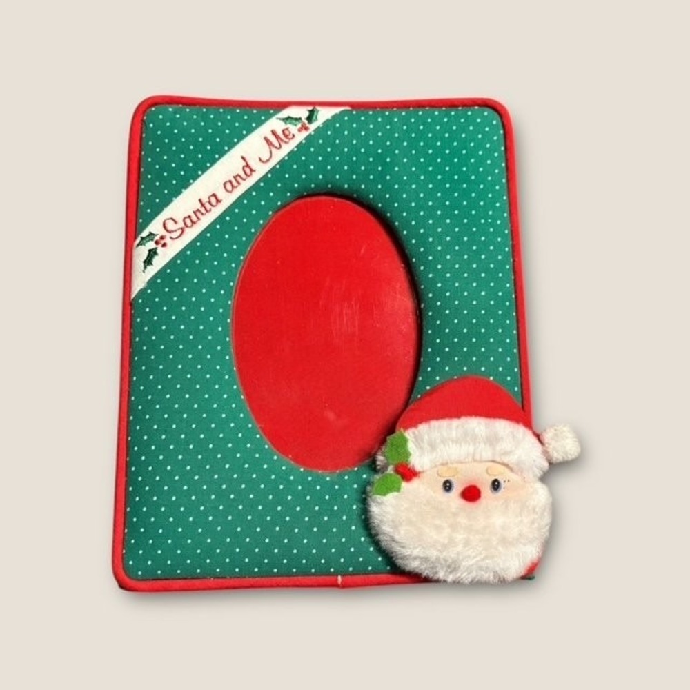 Russ Christmas Photo Frame Santa and Me Polka Dot Holiday Decor